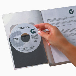 3L 1620 CD DVD self adhesive disc pockets with protective black inlay