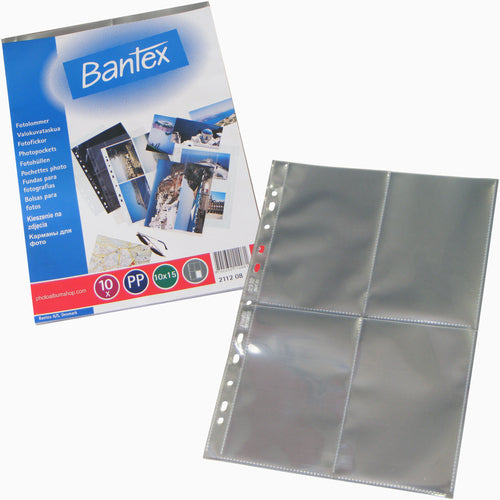 Bantex 2112 photo sleeves 10x15cm vertical pockets (10)