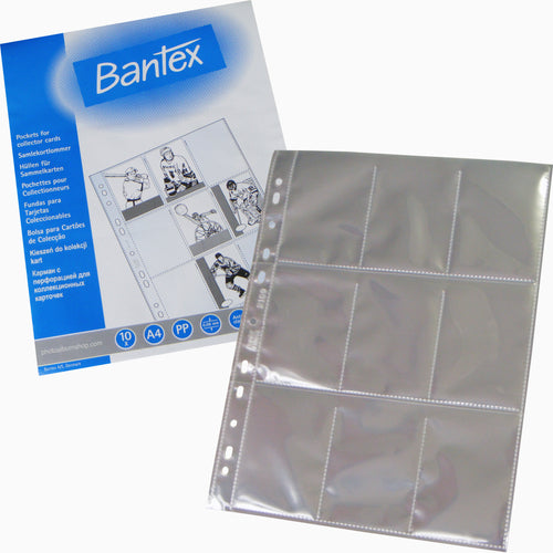 Bantex 2159 card collectors pages 6.5x9.5cm pockets (10)