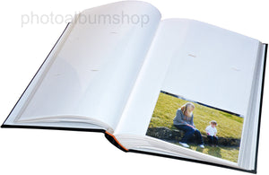 Black Buckram 6x4 slip-in 300 photo album with window