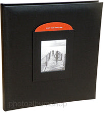 Black Buckram medium photo albums with window