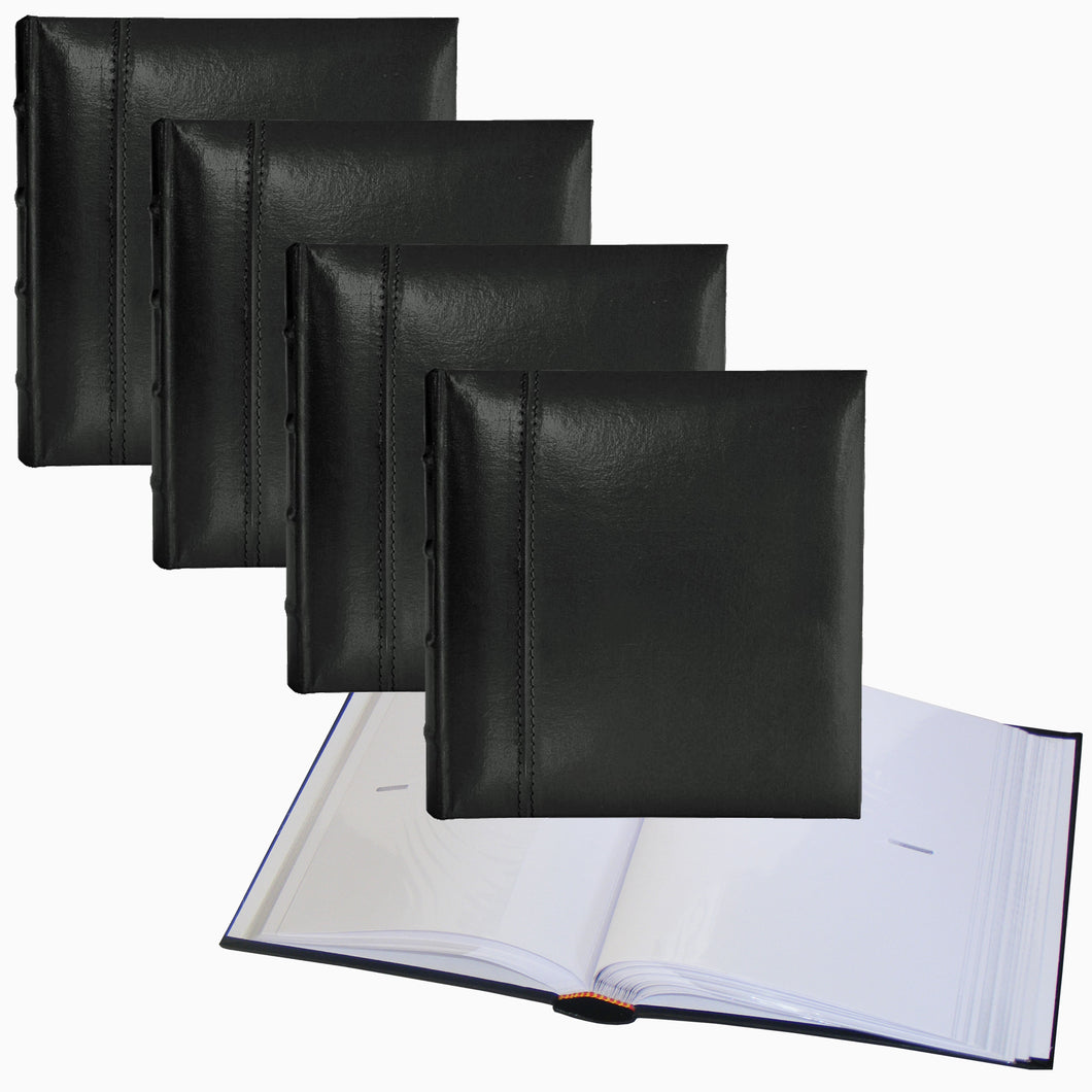 4 x Glorious Leather 6x4 slip-in 200 archival photo albums * FOUR-PACK