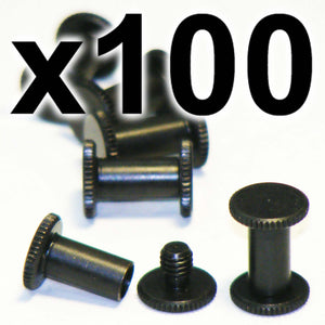 Bulk quantity of 10mm black chicago interscrews