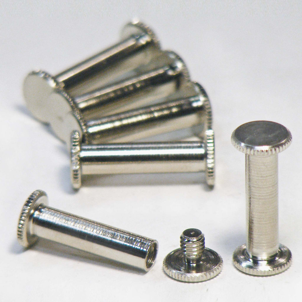 32IS20N Chrome silver chicago screws 20mm for making books journals portfolios