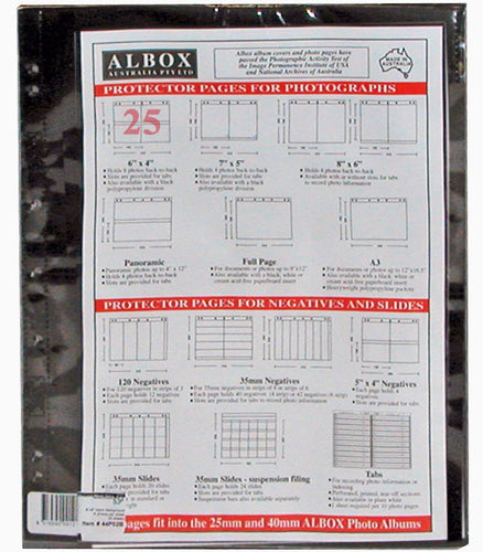 Albox archival 6x4 / 10 x15cm photo sleeves black background (25)