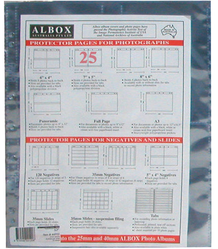 Albox archival 7x5 / 13x18cm photo sleeves (25)