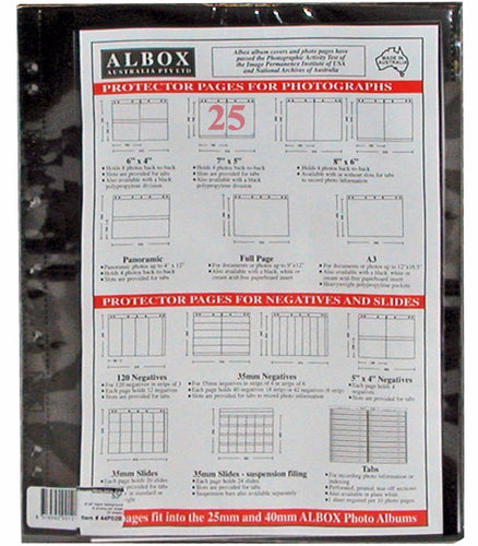 Albox archival 7x5 / 13x18cm photo sleeves black background (25)