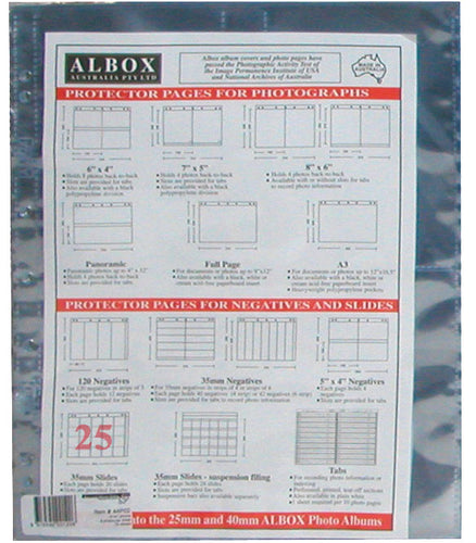 Albox archival 35mm mounted slide sleeves (25)