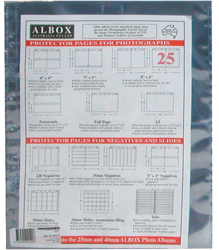 Albox archival 8x6 / 15x20cm / A5 photo sleeves (25)