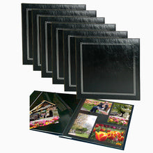 Bulk pack of six NCL economy black self adhesive photo albums from The Photo Album Shop