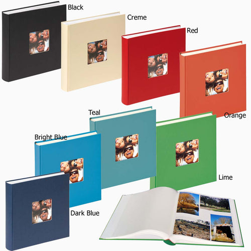 FA208 Fun large white page maxi photo albums with windows