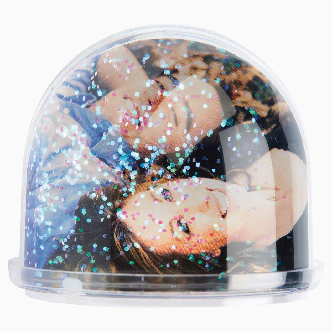 GK100S Glitter Snowglobe photo holders with colourful glitter