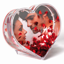 GK250H Glitter Heart romantic gift photo snowglobe to personalise with your own photo