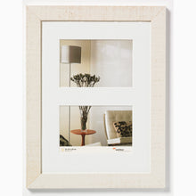 Home rough-sawn wood photo frame double 13x18cm / 7x5"