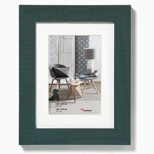Home rough-sawn 15x20cm 6x8 timber photo frame in teal