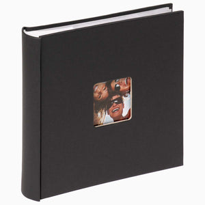 ME110B Fun 6x4 slip-in 200 photo albums in black with window from The Photo Album Shop