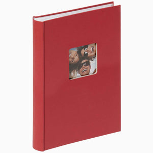 ME111R Fun 6x4 slip-in 300 red photo albums with windows