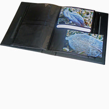 ME284 DeLuxe open black page slip-in album with 10x15 cm photos and memo tabs from The Photo Album Shop