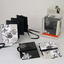 ML200 Grindy 6x4 Leporello mini albums in black and white from The Photo Album Shop