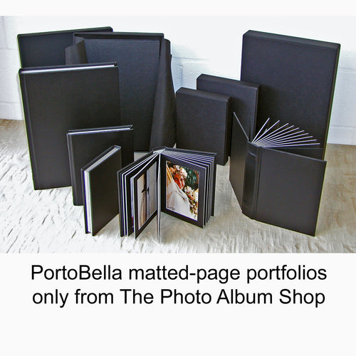 PortoBella matted page portfolio album range from The Photo Album Shop