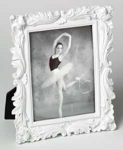 Ornate vintage style white 6x8 photo frames