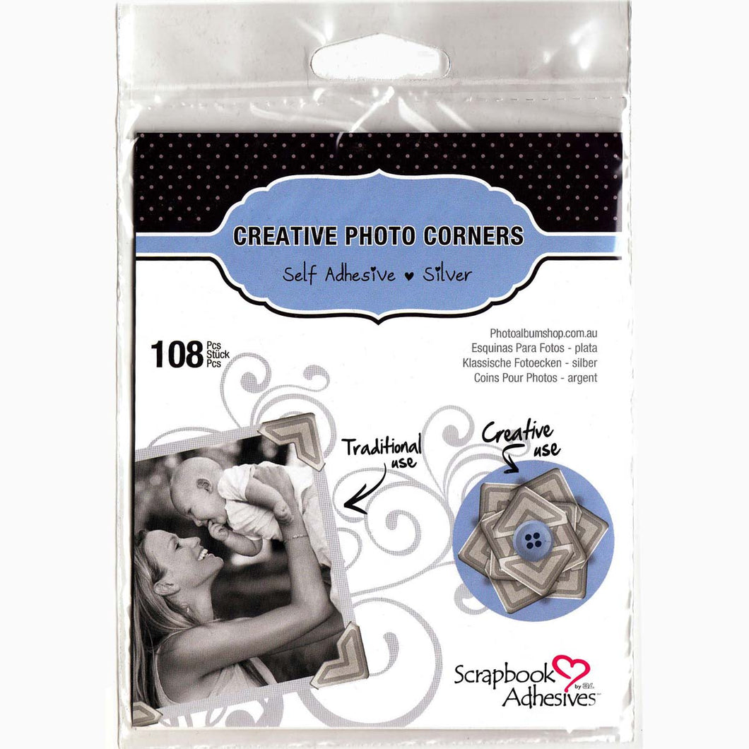 Creative Photo Corners in silver by 3L Scrapbook Adhesives