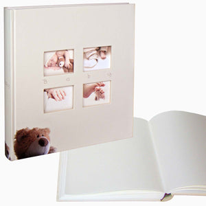 UK273 Classic Bear medium baby photo album with white pages