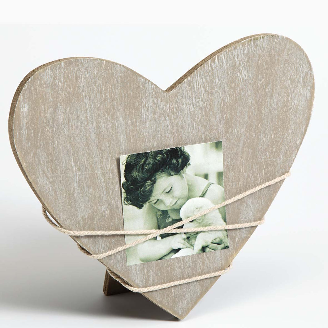 VV299D Bella Bound Heart grey timber frames from The Photo Album Shop