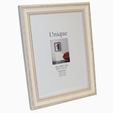 DF130W Antique weathered cream A4 timber certificate frame from The Photo Album Shop