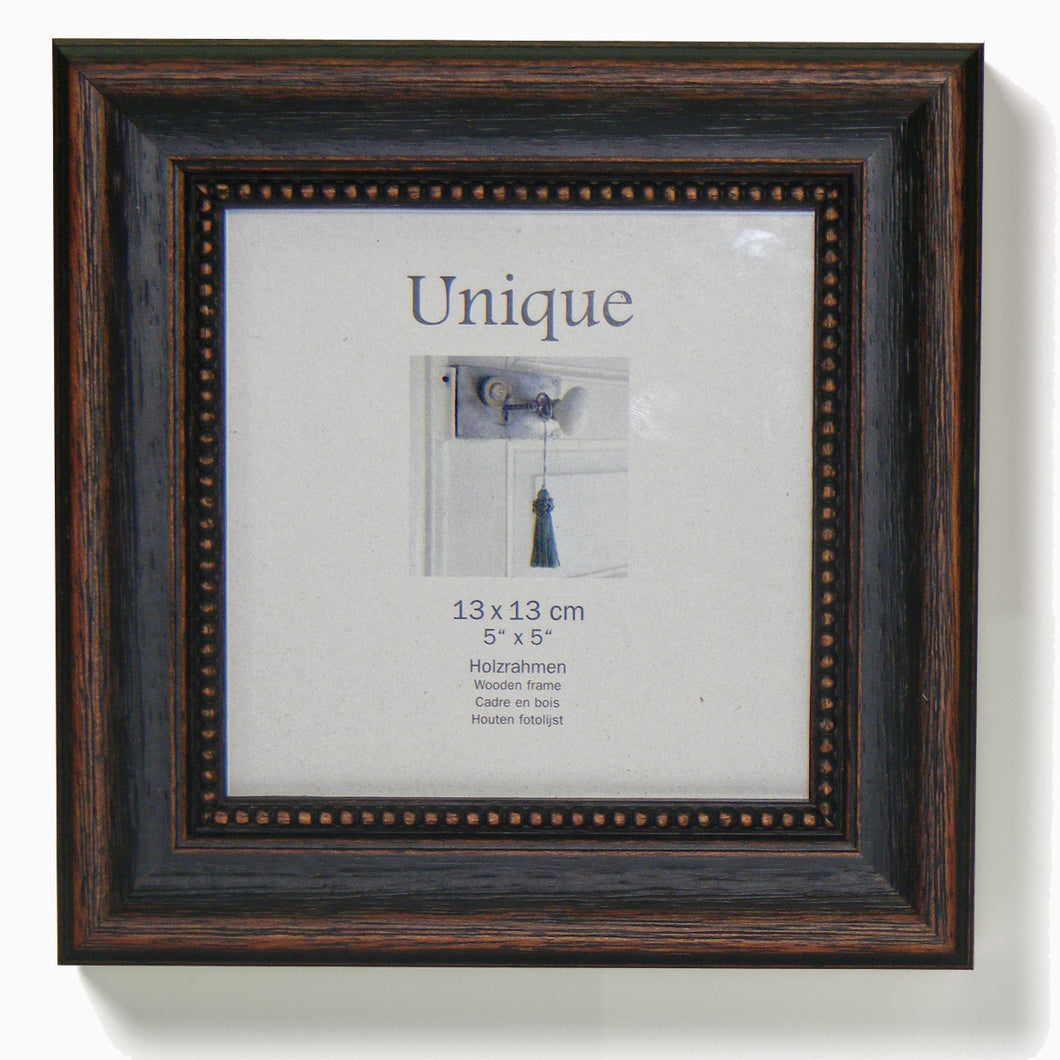 DF313P Antique Classic Oak 13x13cm 5x5 inch timber photo frames from The Photo Album Shop