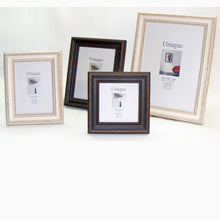 Antique timber photo frame range in Classic Oak and Weathered Cream from The Photo Album Shop