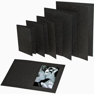 Black Linen 6x4 photo folders (pack of 50)