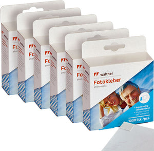 6-pack of Walther double sided acid free photo tabs from The Photo Album Shop