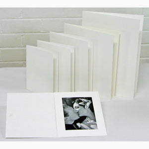 White Glossy 7x5 photo folders (pack of 50)
