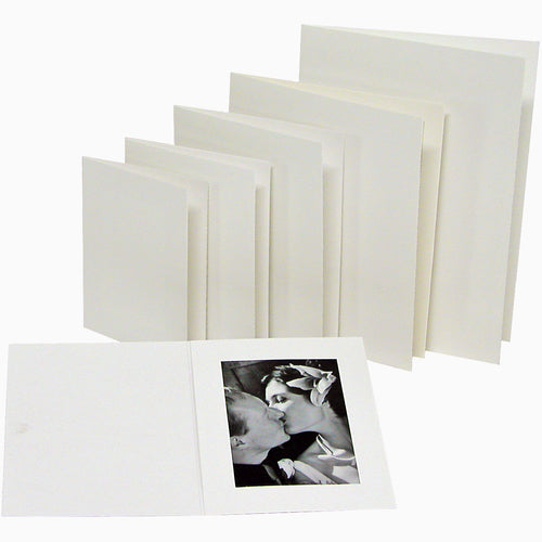 White Glossy 8x6 photo folders (pack of 50)
