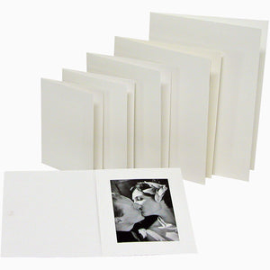 White Glossy 7x5 photo folders (pack of 10)