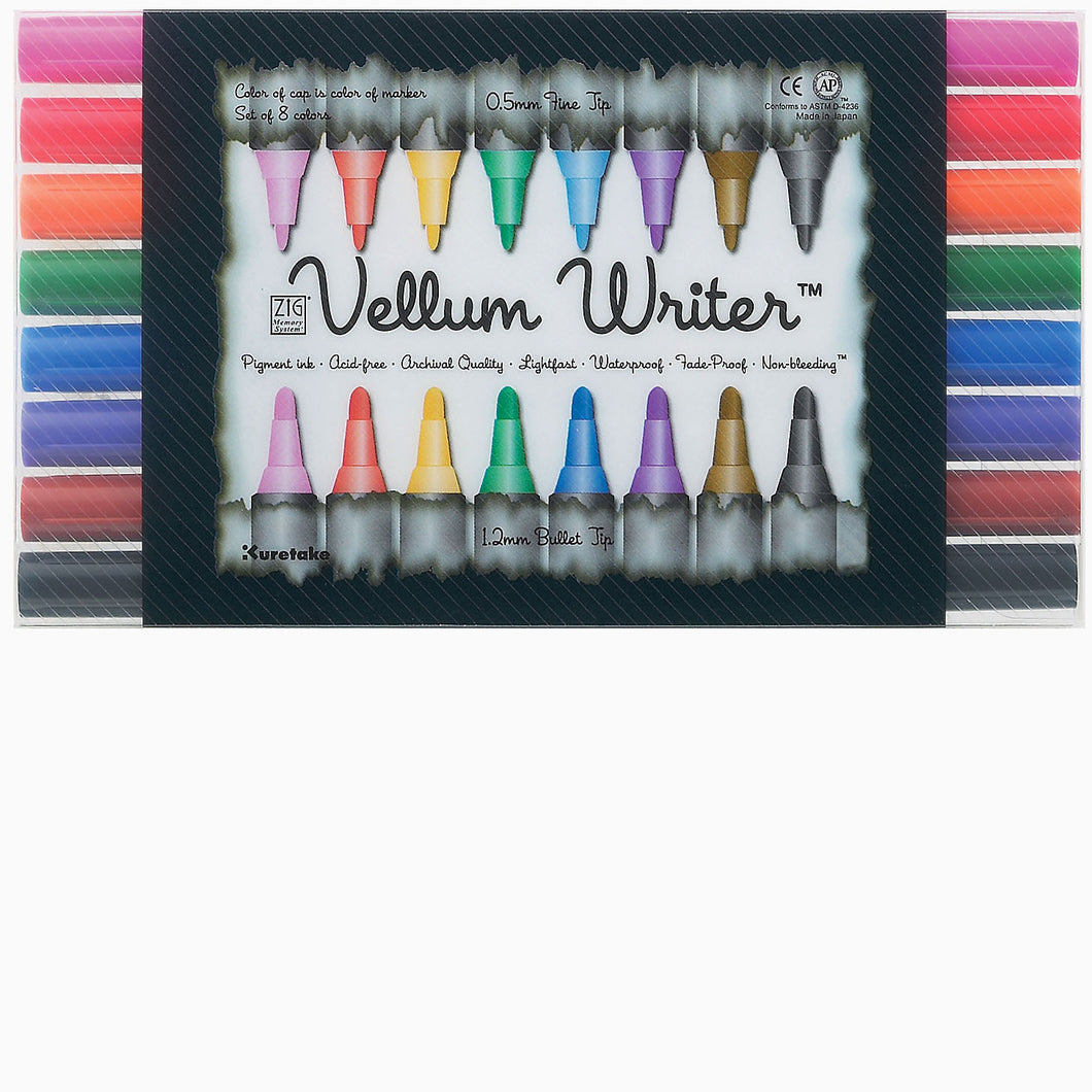 Zig Vellum Writer coloured pens (pack of 8)